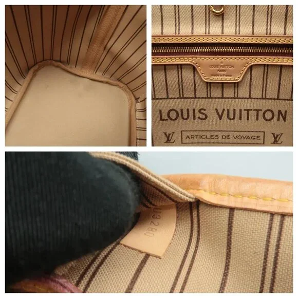 100% Authentic Louis Vuitton Neverfull MM Brown W/P Monogram Canvas Shoulder Bag - Picture 10 of 12